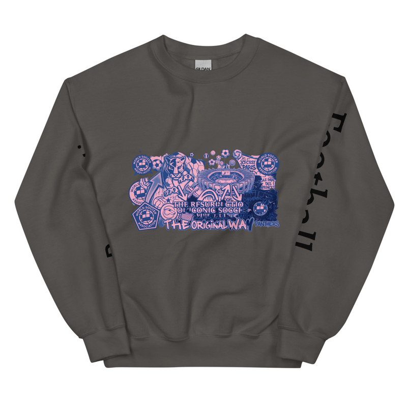 Ressurection Footy Crew Neck "The Original Way" – S, Charcoal