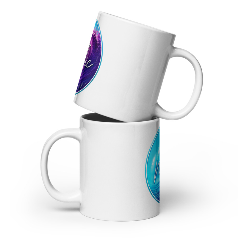 White glossy mug
