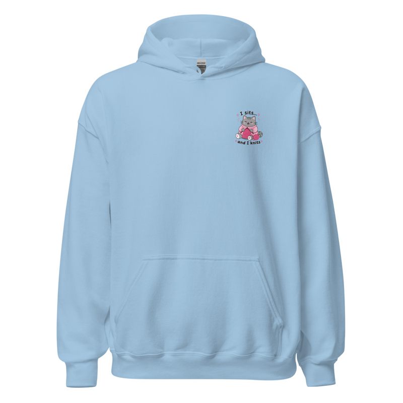Grey Cat Knitting Hoodie – Image 6