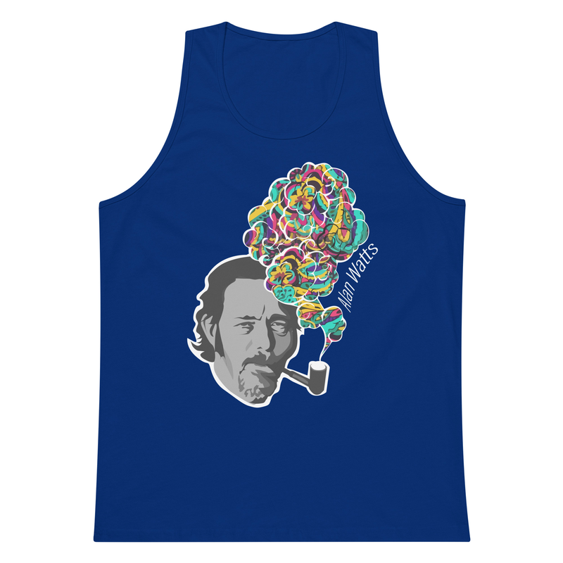 Alan Watts - Colorful Smoke - Zen Buddhism Rave Tank Men’s premium tank top