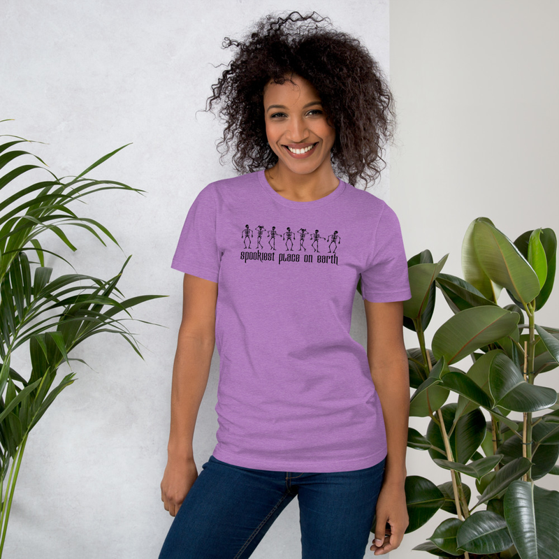 Spookiest Place On Earth Tee – XL, Heather Team Purple