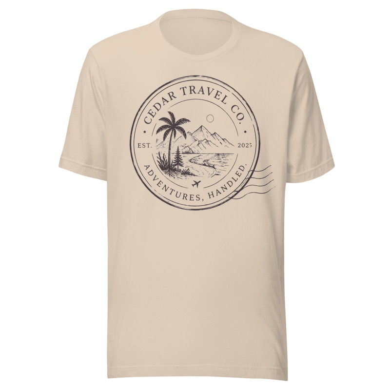Adventures Handled Tee – S, Soft Cream