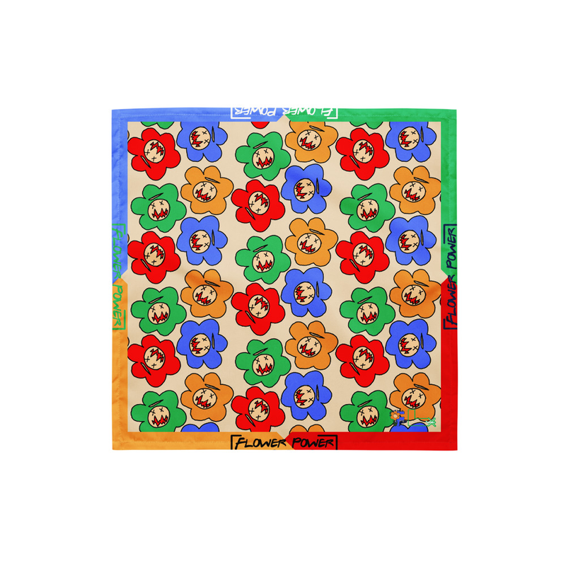 [ Flower Power ] Bandana – S, White