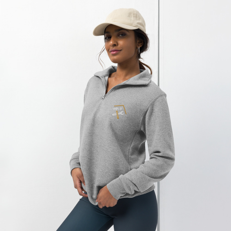 Partain Fleece Quarter-Zip Pullover – XL, Carbon Grey