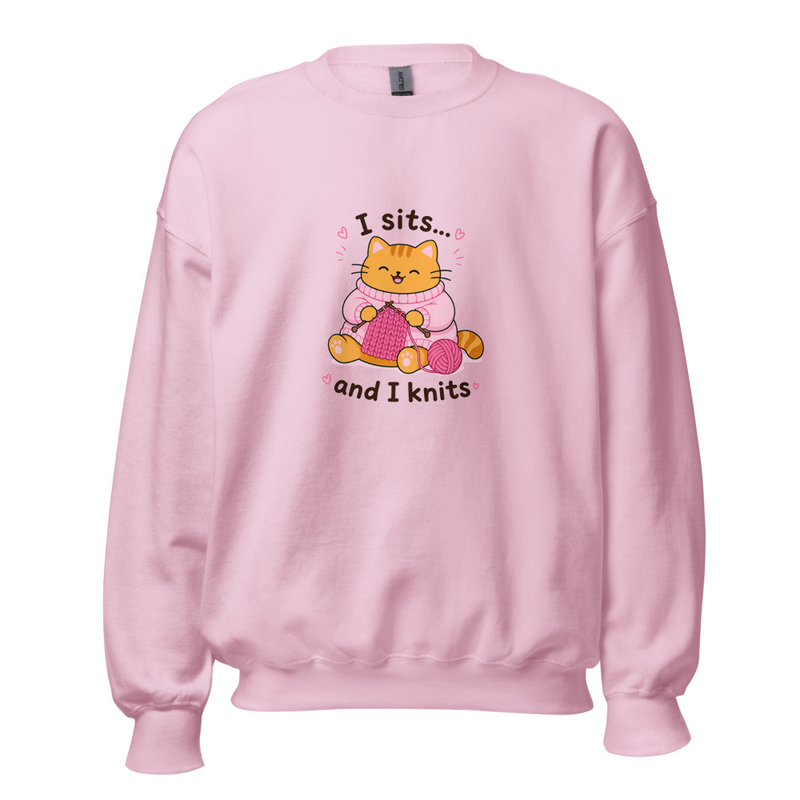 Ginger Cat Knitting Jumper – 2XL, Light Pink