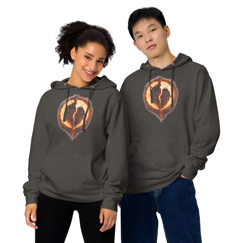 Aham Vadh Unisex Midweight Hoodie / Charcoal Heather / S