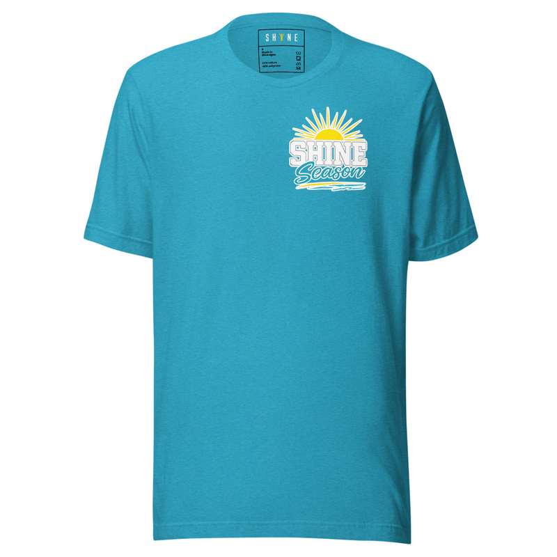 SHINE Season T-shirt – 2XL, Heather Aqua