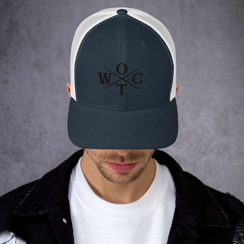 OTWC - Trucker Cap - Black Text – One size, Navy/ White