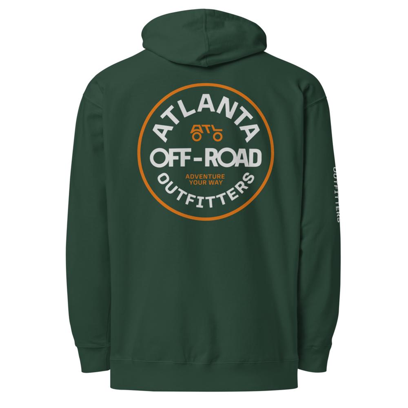 Unisex midweight hoodie (FRONT/REAR) – XL, Alpine Green