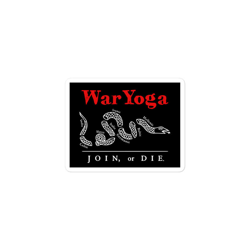 WarYoga Indo-European Join, or Die sticker