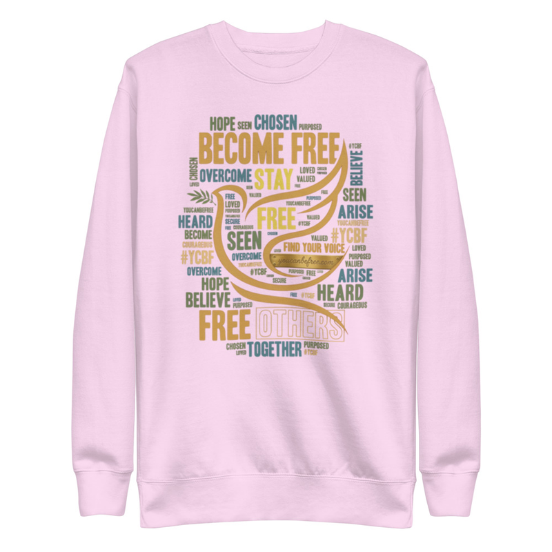 YCBF Word Cloud Sweatshirt – L, Lavender