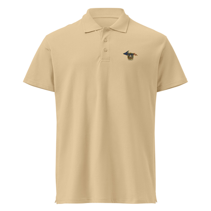 Men's Alger Country Golf Outing Premium pique polo shirt – S, Sand