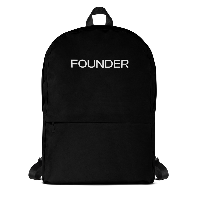 No Logos Founder Black Backpack