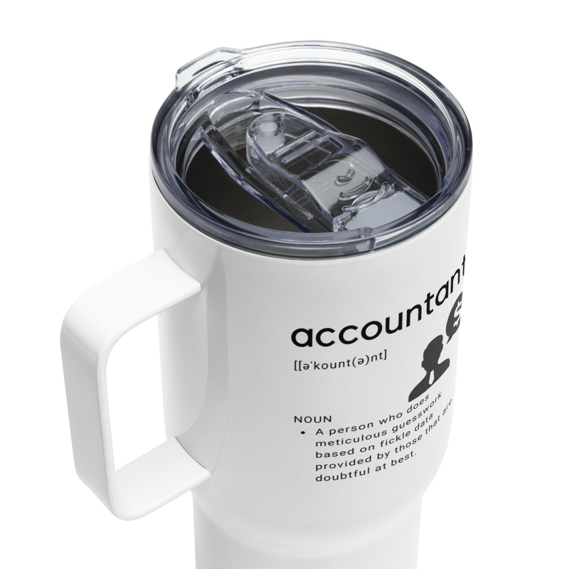 Funny Accountant / Teacher Travel mug with a handle