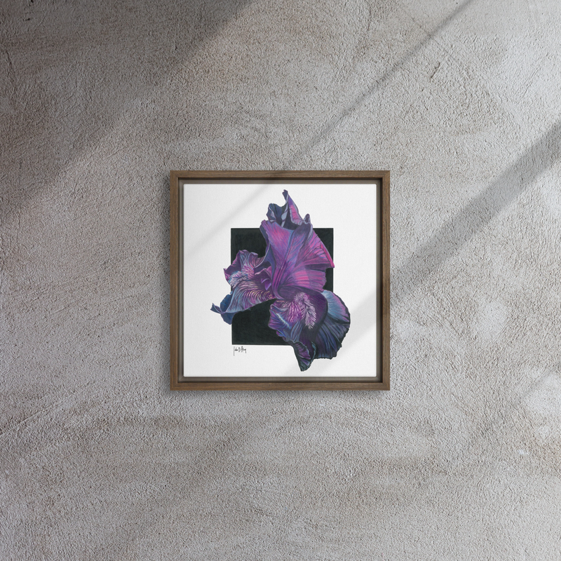 Power of Purple Framed Canvas – 12″×12″, Brown