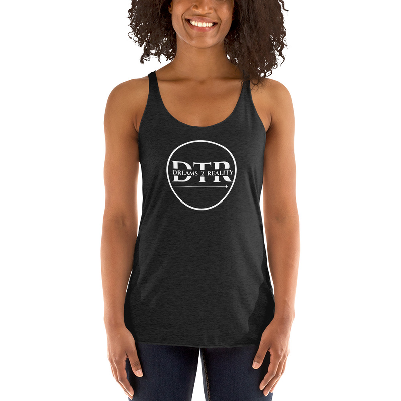 Women's Racerback Tank White Logo