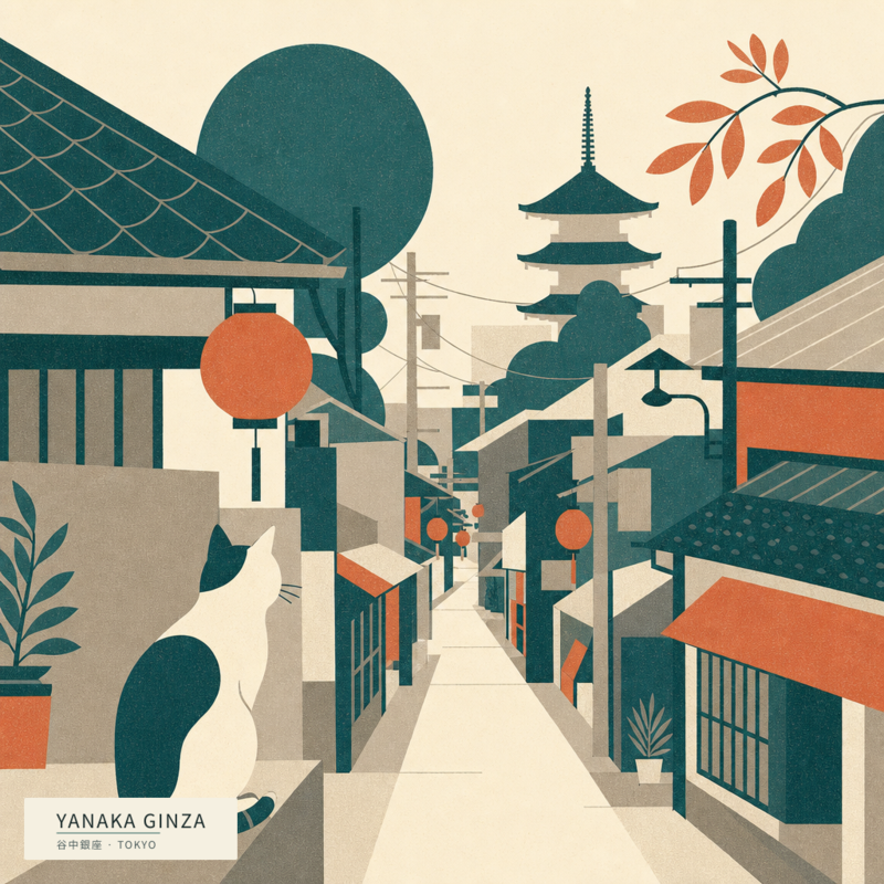 Yanaka Ginza(谷中銀座)のアートワーク