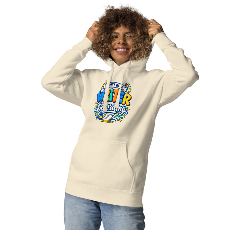Be Writing - Adult Hoodie – L, Bone