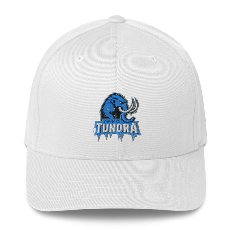 Twin Cities Tundra - Fitted Logo Hat – S/M, White