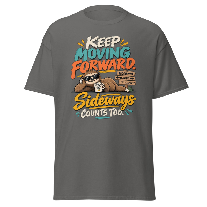 Keep Moving - Unisex classic tee – M, Charcoal