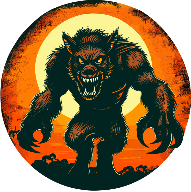 Diseño Hombre lobo · Aullido retro
