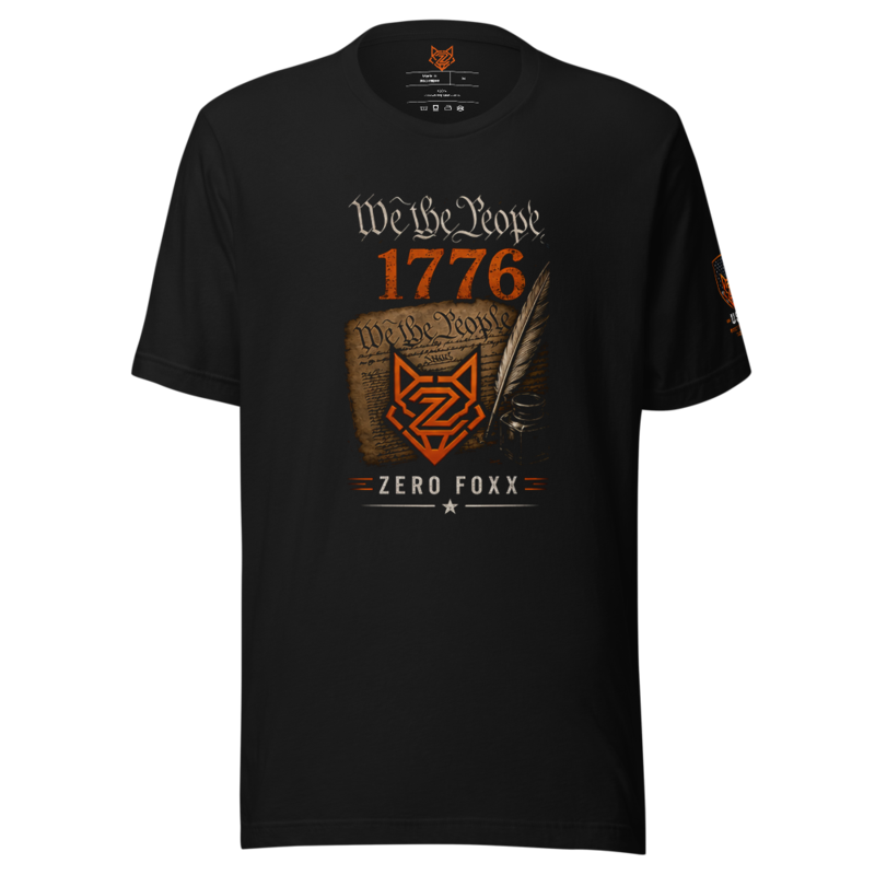 1776 — Parchment & Quill | Tee — Black / XS