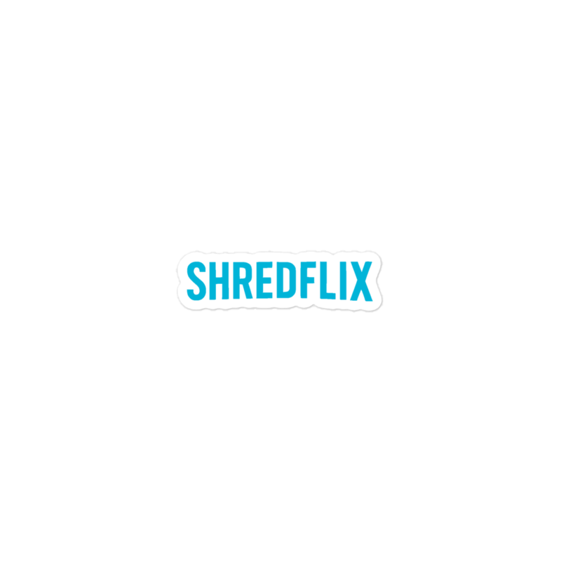 Shredflix Surf Logo Stickers White / 3″×3″ preview