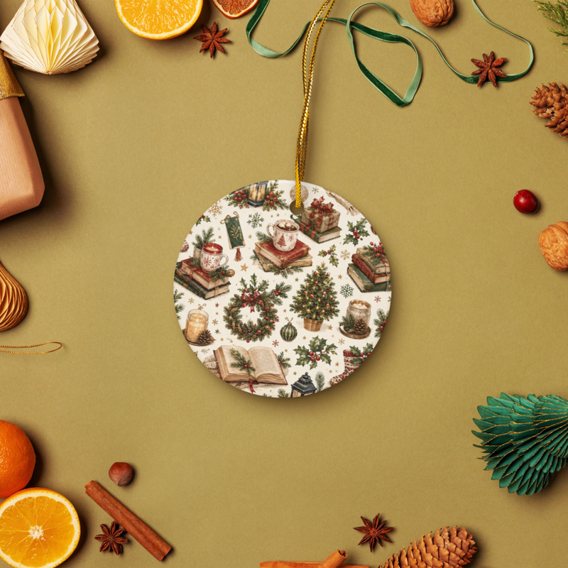 Book lover Ceramic ornament
