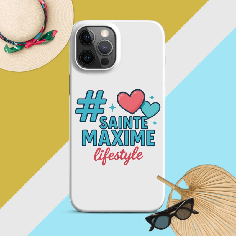 Coque Glossy iPhone Apple #SAINTEMAXIME Logo 2026 - vue 8