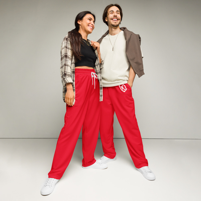Kicxs Wide-Leg Joggers - Red