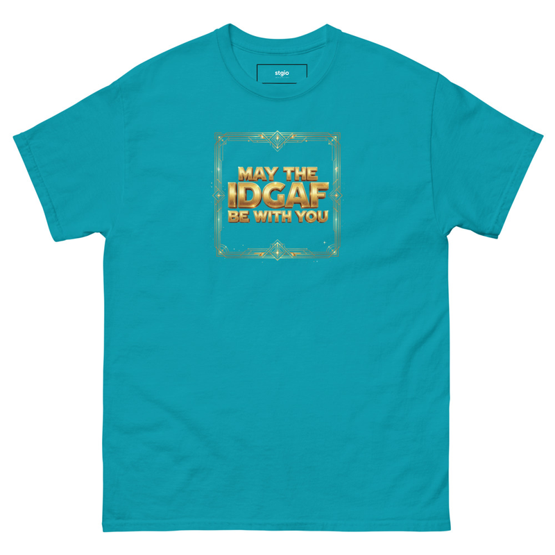 May the IDGAF be with you Unisex classic tee – S, Tropical Blue