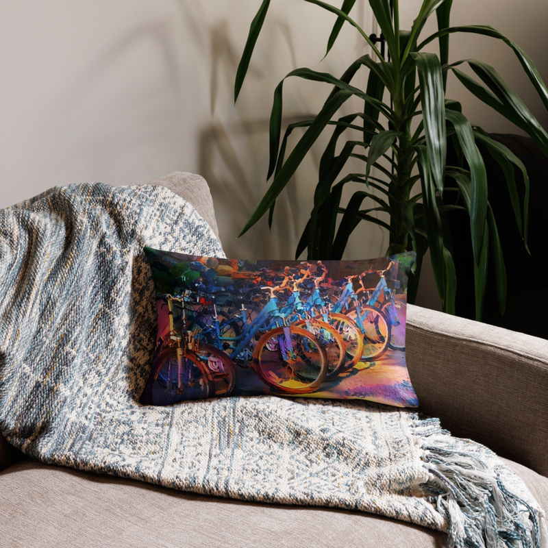 Transportation Station Art Print - Premium Pillow