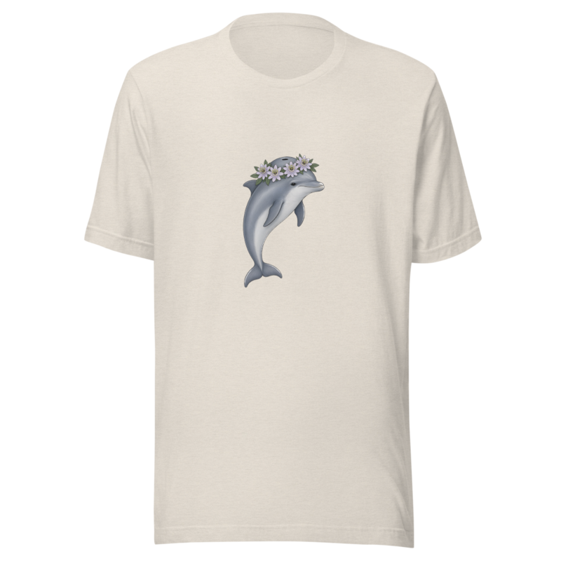 Bottlenose Dolphin Flower Crown Tee — Floof
