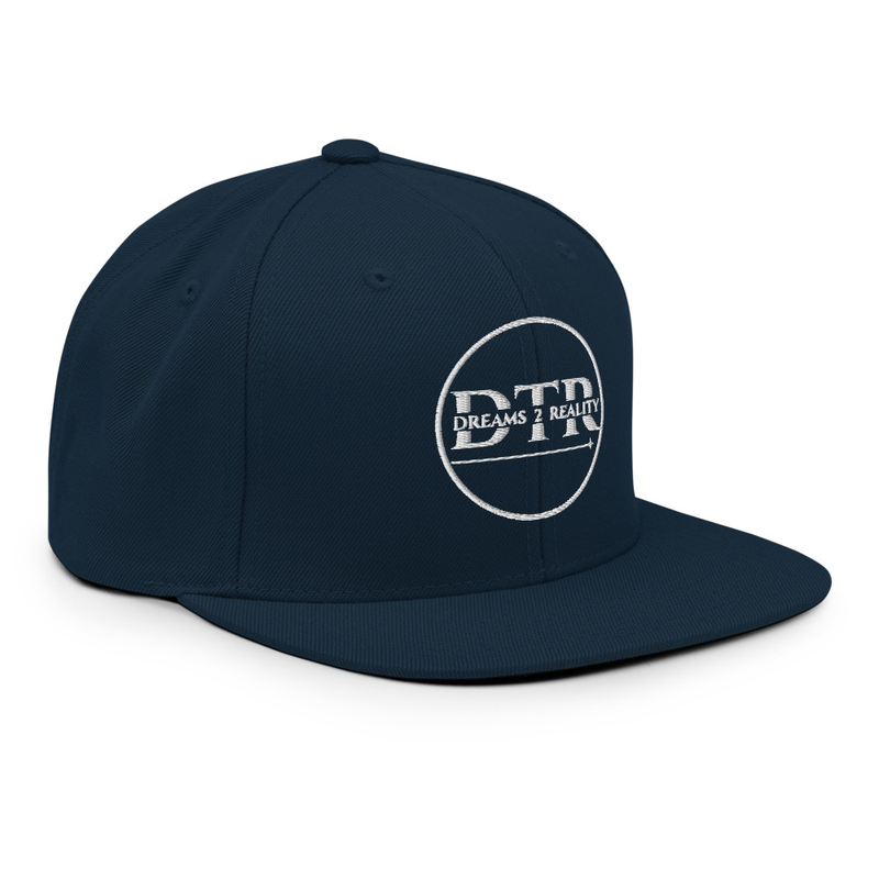 Snapback Hat White Logo