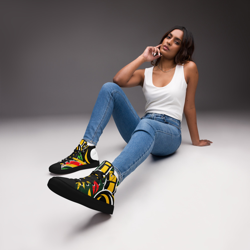 Women’s high top canvas shoes view 2