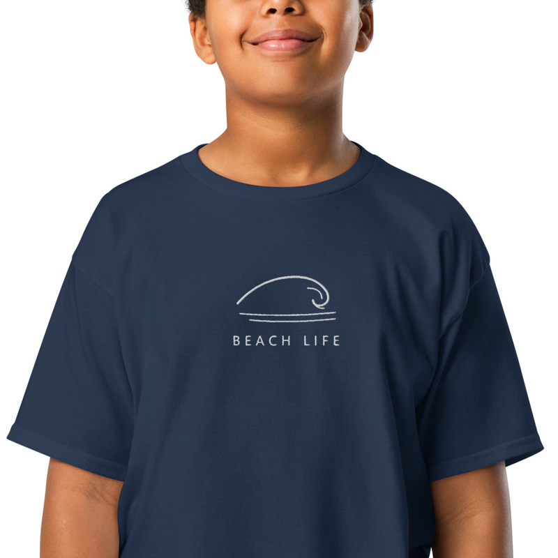 Youth Beach Life Embroidered classic tee