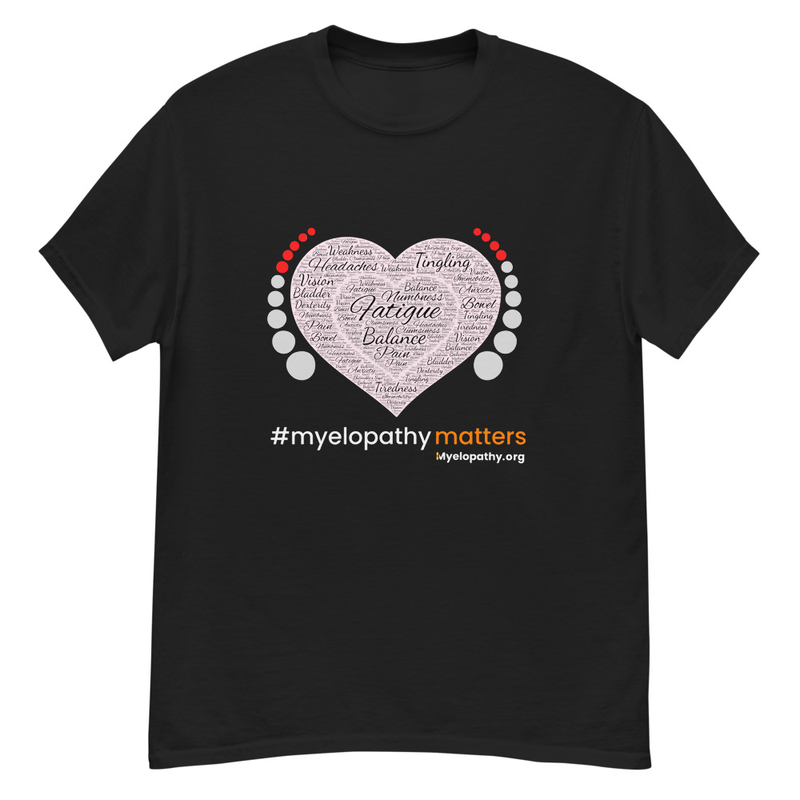 Myelopathy Heart Design by Esther Martin-Moore Classic Tee – L, Black