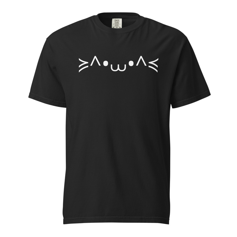 sbs ─ cat heavyweight tee (white/dark)