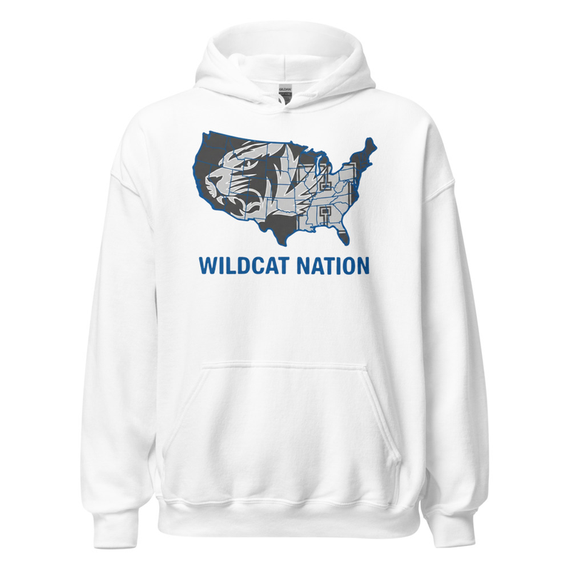 Wildcat Nation Unisex Hoodie – S, White