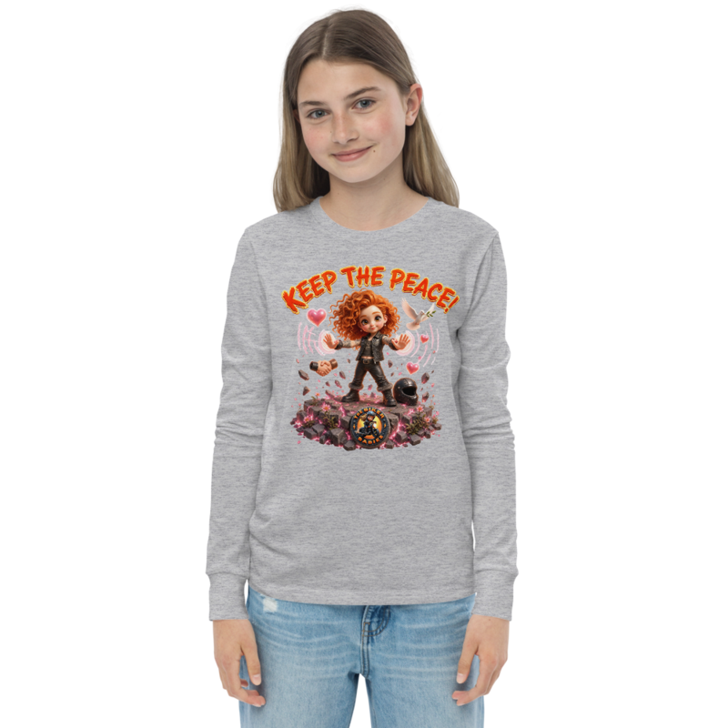 Cinnamon Keep The Peace Kids Long Sleeve