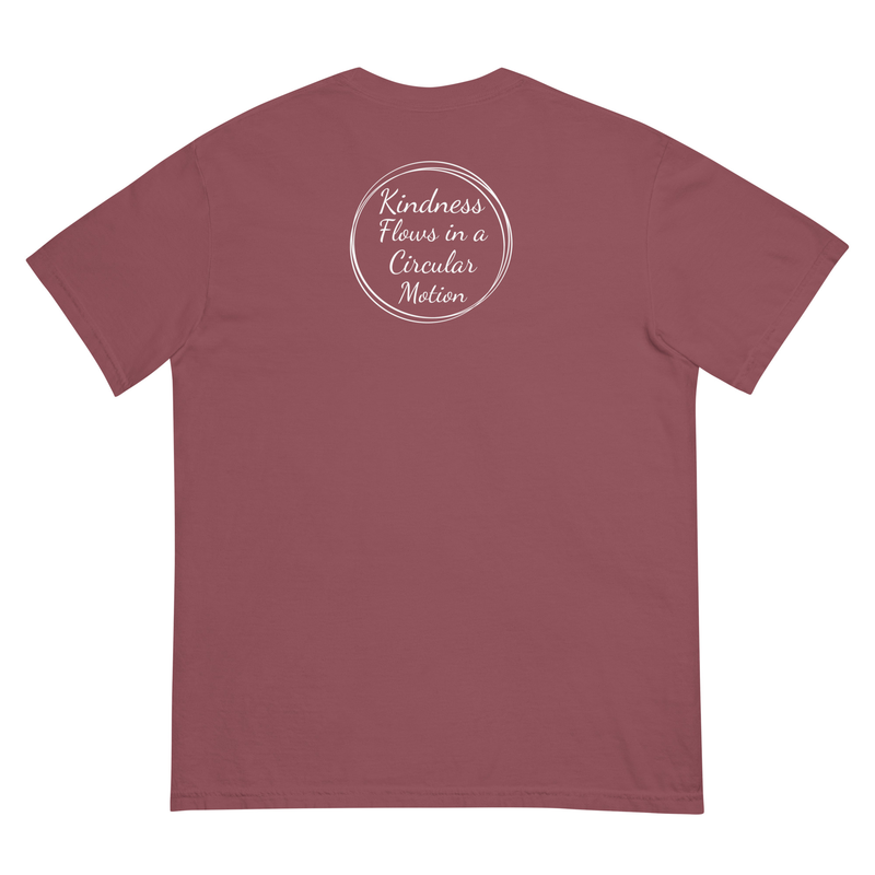 Kindness Flows Back Print Unisex heavyweight tee