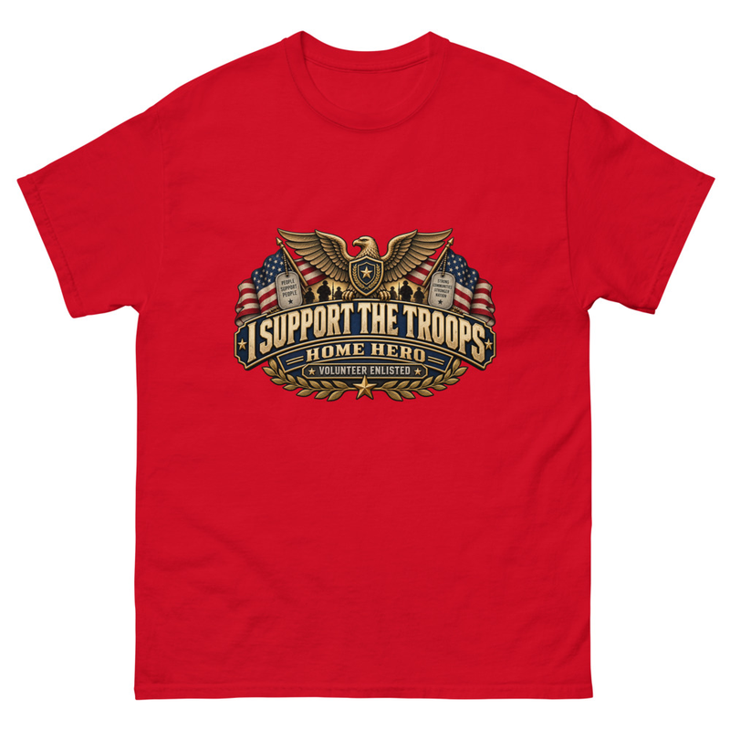 I Support the Troops Tee – S, Red