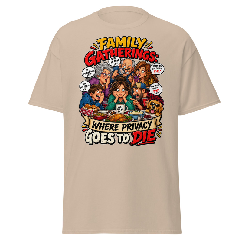 Family Privacy - Unisex classic tee – 2XL, Sand