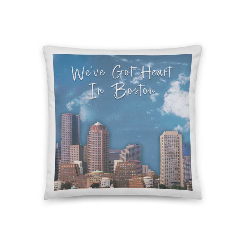 We've Got Heart in Boston Cotton pillow