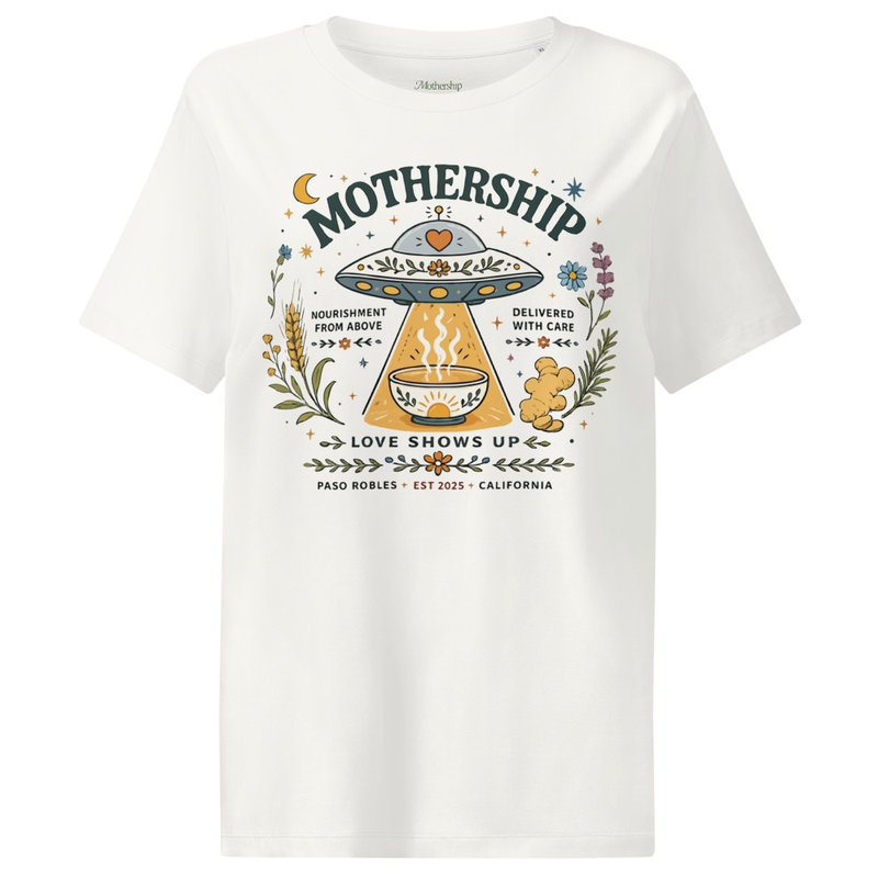 Women's Organic Ribbed Neck Tee — Off White