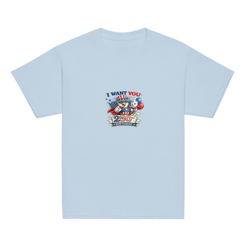 BMT Kids I Want You 250 Youth classic tee – XS, Light Blue