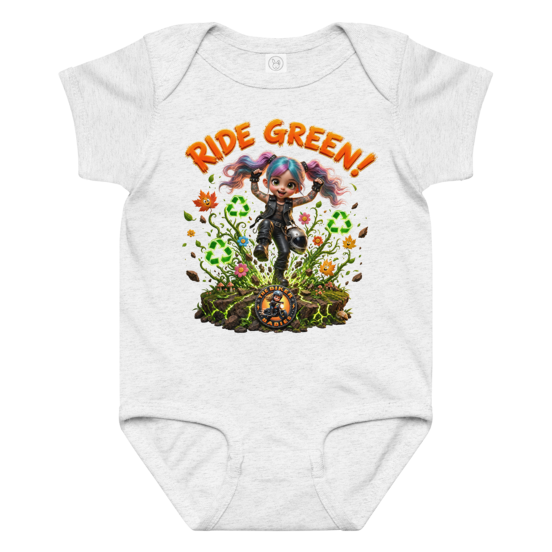 Harper Ride Green Baby Grow
