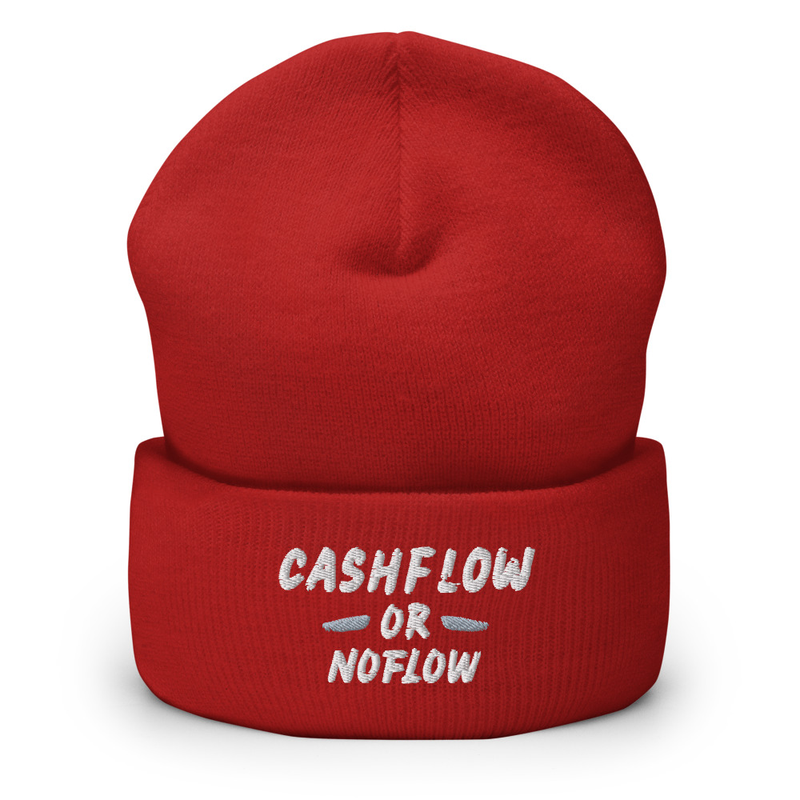#CashflowOrNoflow Beanie – One size, Red