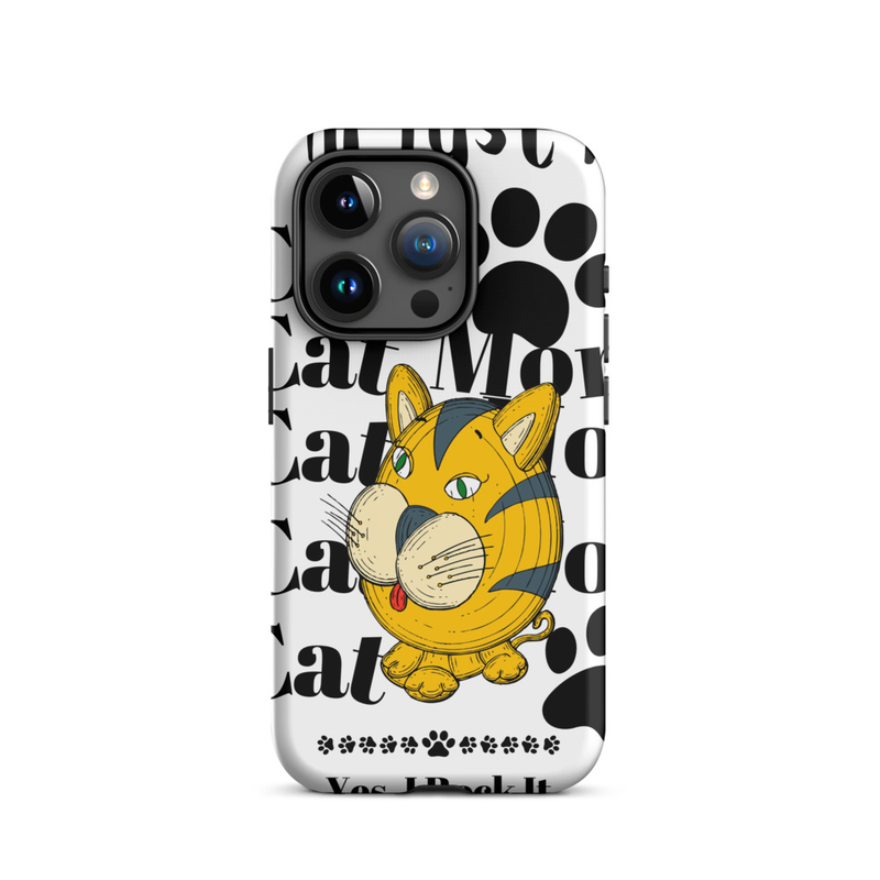 Tough Case for iPhone®: Just A Cat Mom – iPhone 15 Pro, Matte
