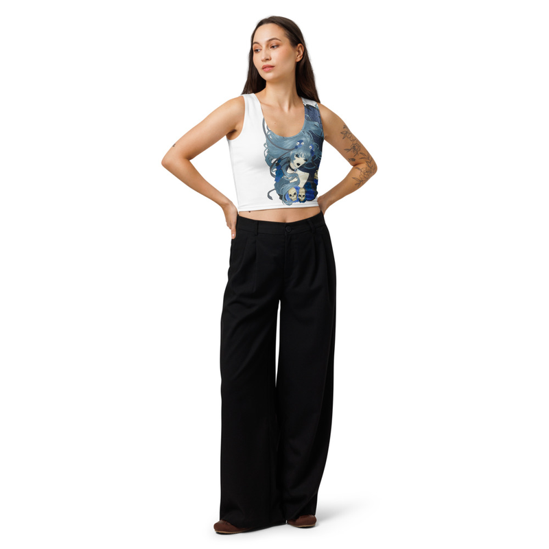 Blue Lady -- Cotton crop top